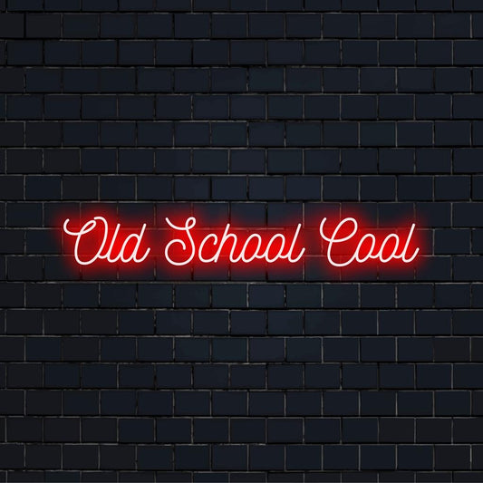 Vibrerande Old School Cool LED neonskylt; blandning av retro charm och modern glöd, perfekt anpassad ljusinredning.