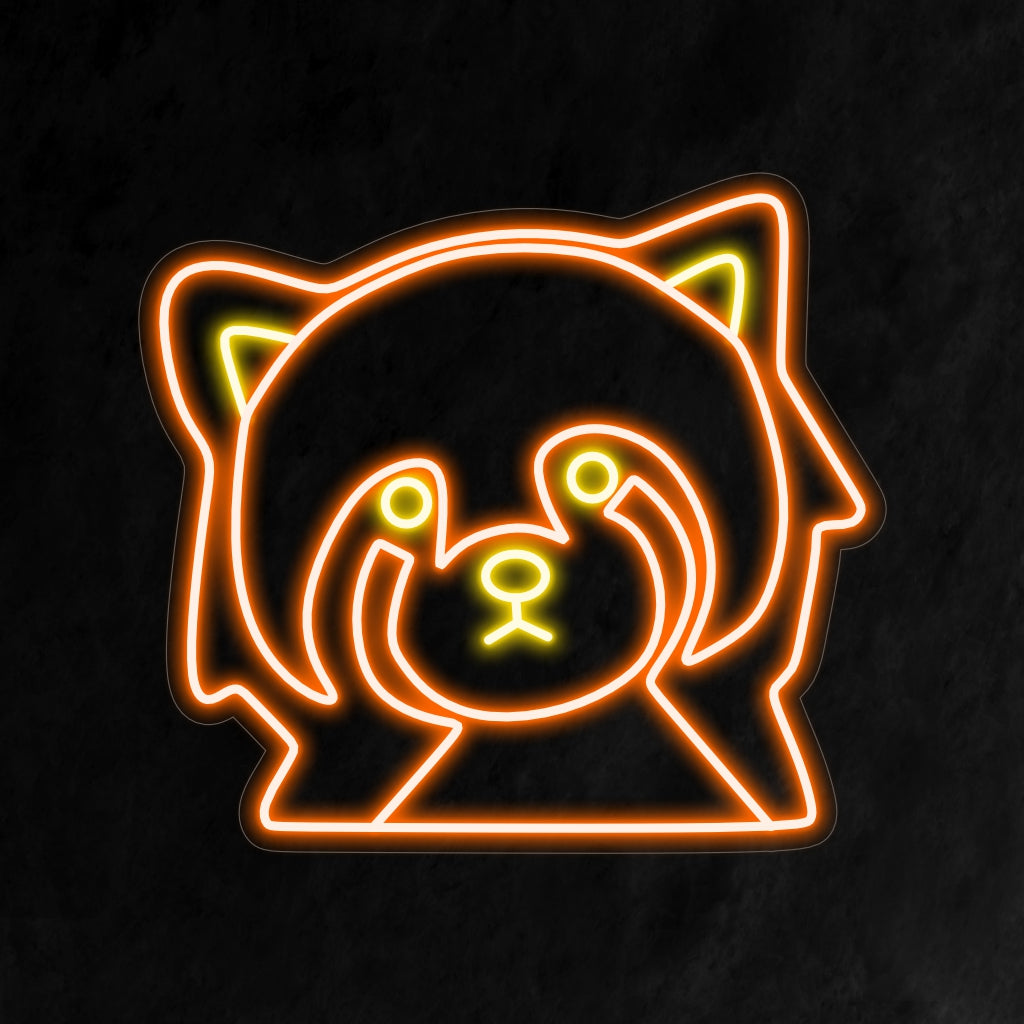 "Panda Neon Sign" är ett bedårande och lekfullt tillägg, perfekt för utrymmen som omfamnar pandornas söthet. Lys upp med nyckfull charm!