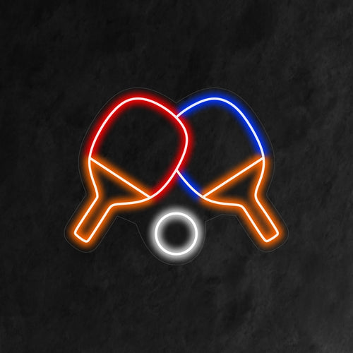 "Ping Pong Table Tennis Neon Sign" is a dynamic and sporty addition, perfect for spaces that celebrate the excitement of table tennis. Illuminate with the energy of a match!
