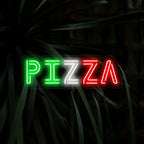 "Pizza Neon Sign" är ett aptitretande och ikoniskt tillskott för pizzerior och pizzaentusiaster. Lys upp med den smakfulla tjusningen av nybakad pizza!
