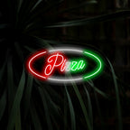 "Pizza Neon Sign" är ett välsmakande och ikoniskt tillskott, perfekt för utrymmen som uppskattar pizzans läckerhet. Lys upp med den aptitretande aromen av en klassisk favorit!