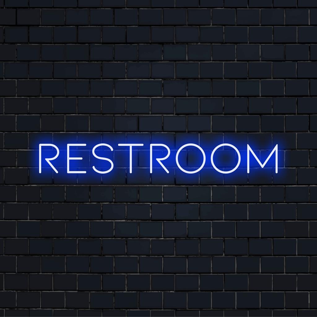 Snygg toalett neonskylt i LED-ljus, perfekt anpassad inredning för att ge en glödande touch till alla badrumsutrymmen.