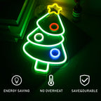Julgran – LED-neonskylt (5 V USB)