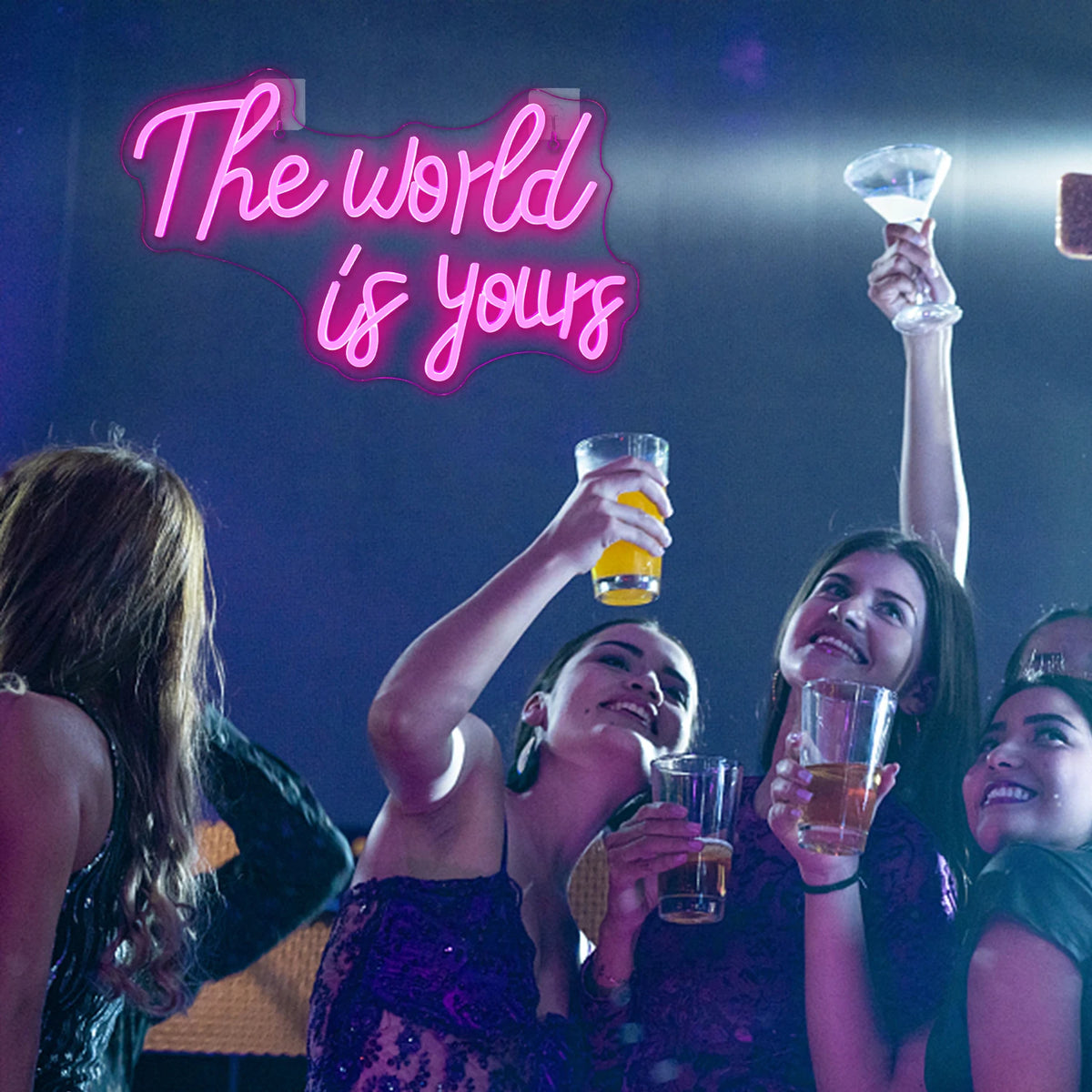 The World Is Yours – LED-neonskylt (5 V USB)