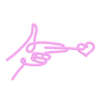 Finger Heart 5V USB LED Ljusskylt - Prisvärd