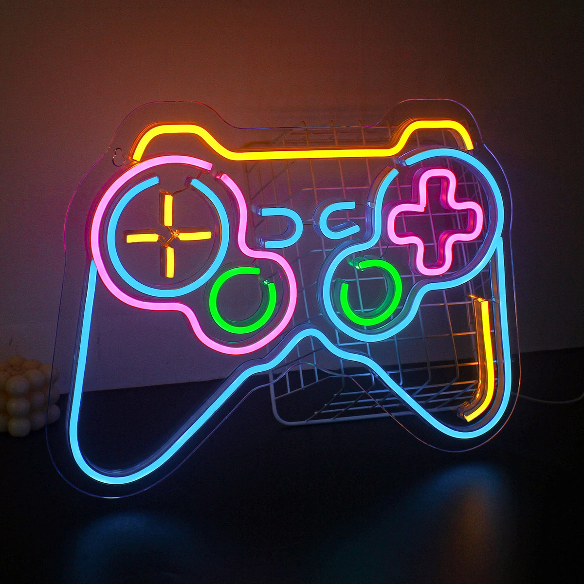 Färgglad spelkontroll – LED-neonskylt (5 V USB)