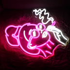 Silhuett av rökande kvinna – LED-neonskylt (5 V USB)