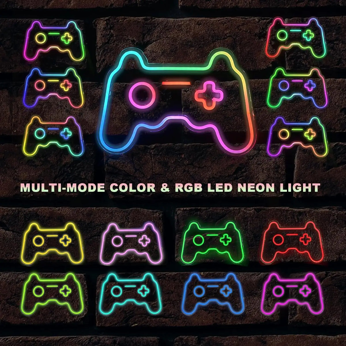 Spelmotiv – LED-neonskylt (5 V USB)
