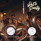 Let's Party – LED-neonskylt (5 V USB)