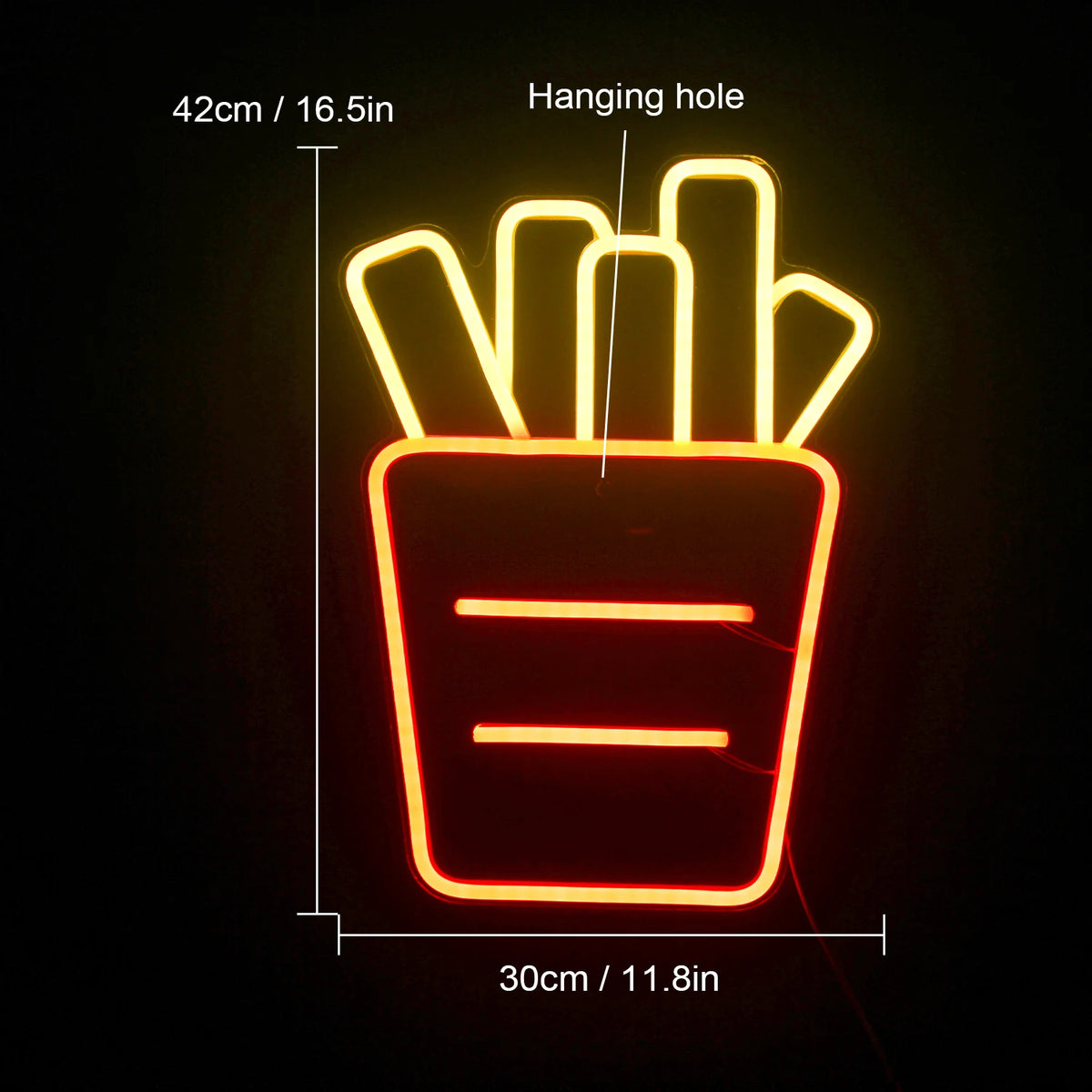 Hamburgare – LED-neonskylt (5 V USB)