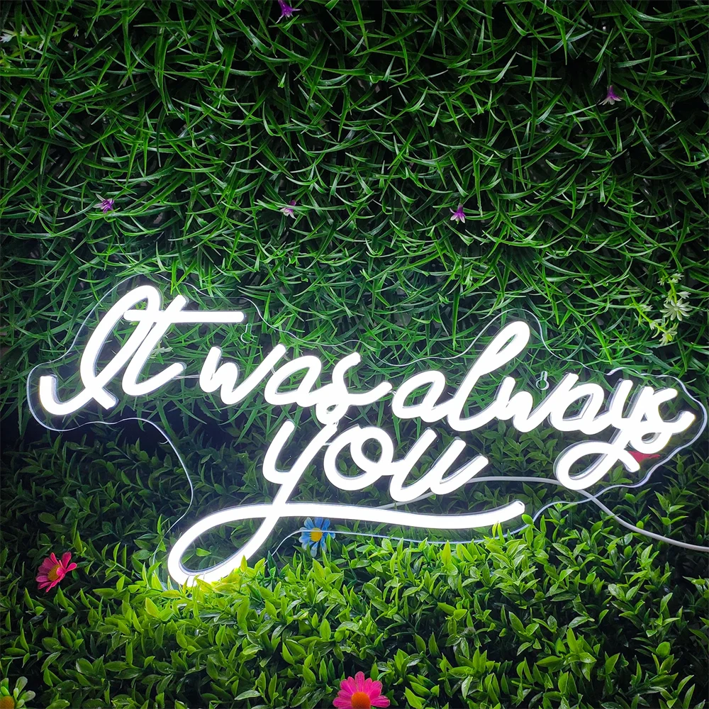 It Was Always You 5V USB LED Ljusskylt - Prisvänlig
