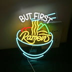 But First Ramen 5V USB LED Neon Sign - Budget Friendly