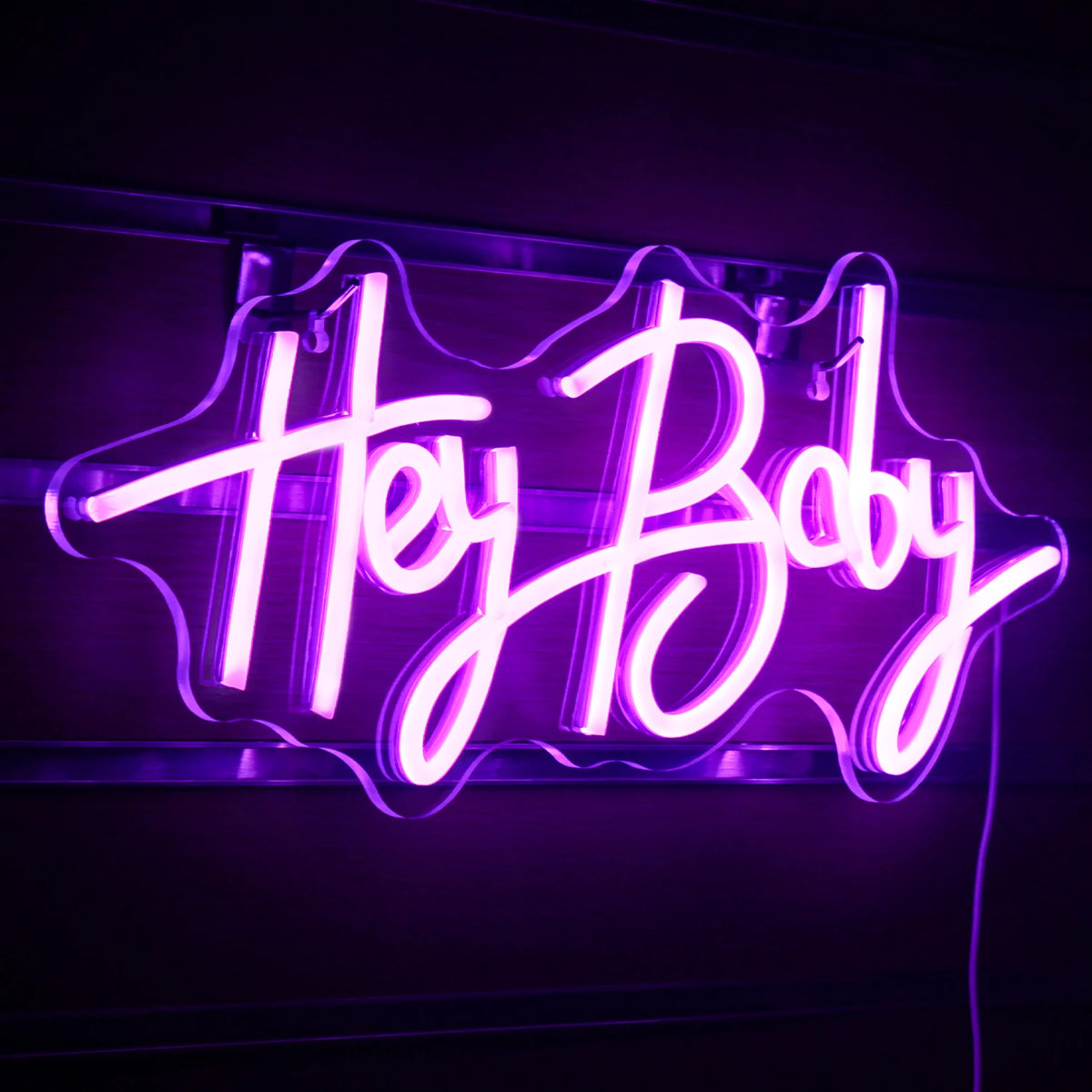 Hey Baby – LED-neonskylt (5 V USB)