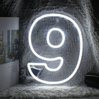 Födelsedagssiffror 0–9 – LED-neonskylt (5 V USB)