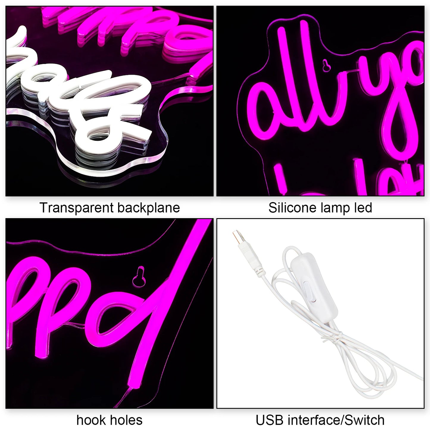 All you need is nails 5V USB LED Neon Sign - Budget Friendly