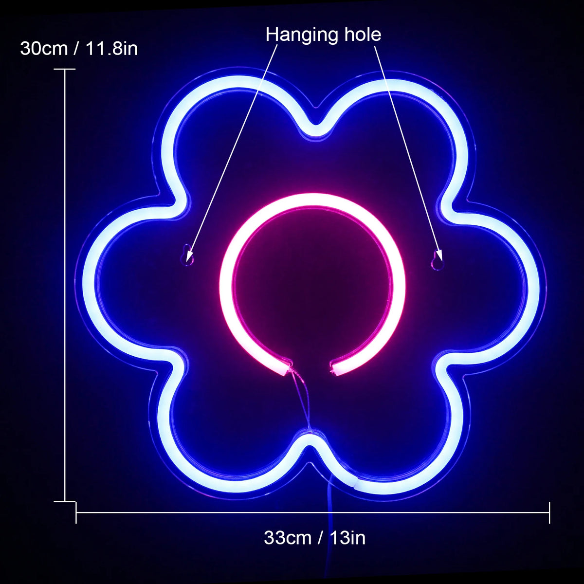 Blomma – LED-neonskylt (5 V USB)