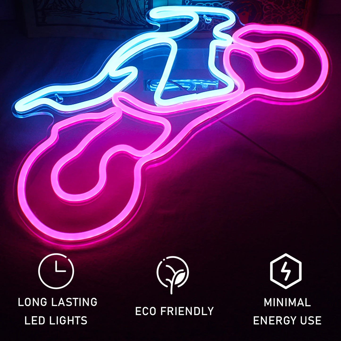 Motorcykel 5V USB LED Neonskylt - Prisvärd