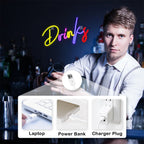 Drinks – Färgglada bokstäver – LED-ljusskylt (5 V USB)