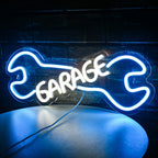 GARAGE – Skiftnyckel – LED-neonskylt (5 V USB)