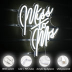 Miss To Mrs 5V Mini USB LED Neonskylt - Budgetvänlig