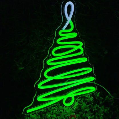 Julgran 5V USB LED Neonskylt - Budgetvänlig