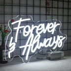 Forever & Always – LED-neonskylt (5 V USB)
