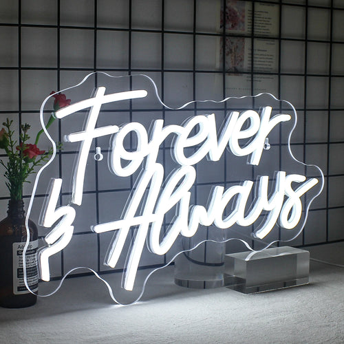 Forever & Always – LED-neonskylt (5 V USB)