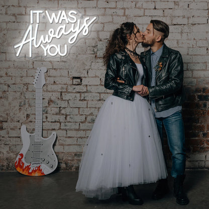 It Was Always You 5V USB LED Ljusskylt - Prisvänlig