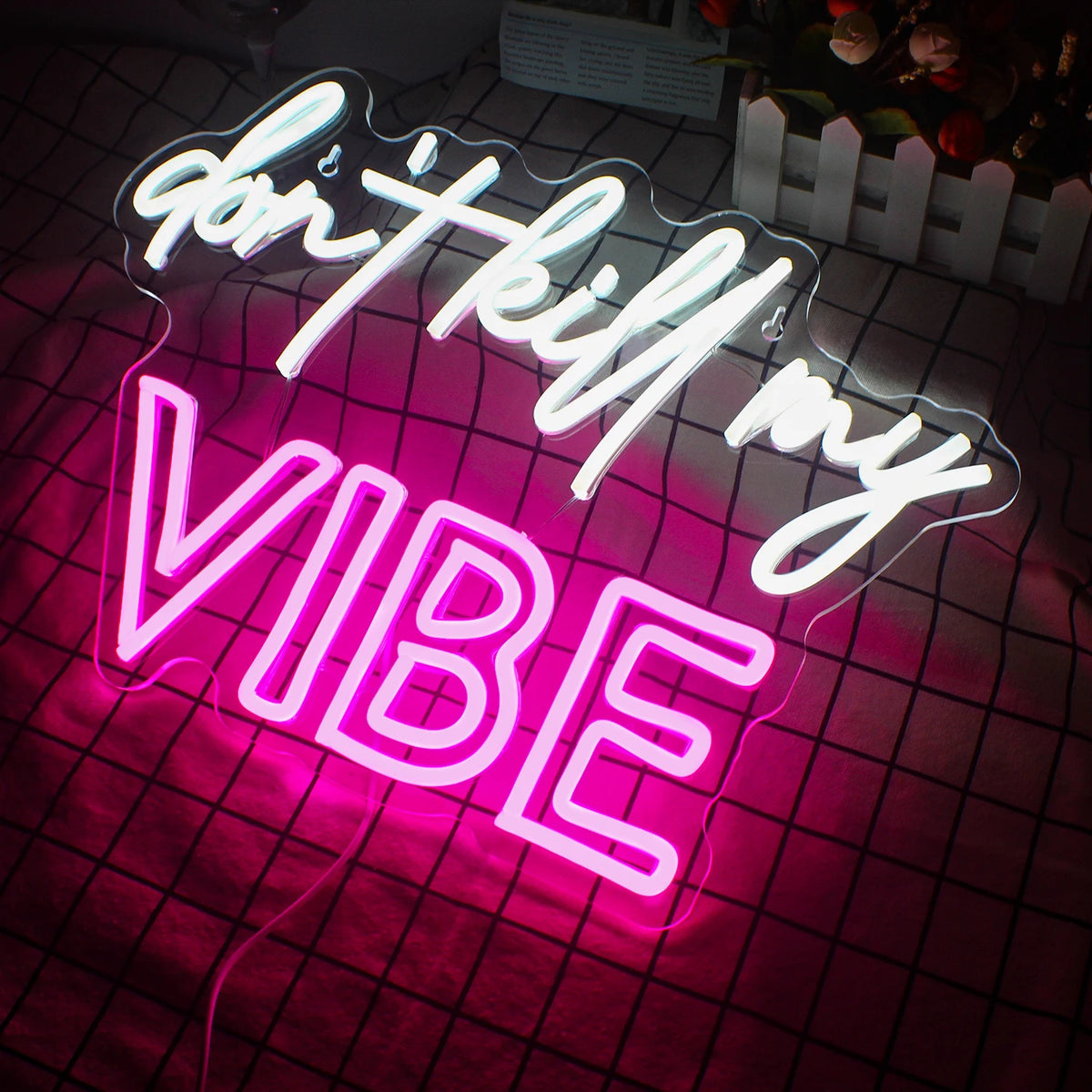 Don't Kill My Vibe – LED-neonskylt (5 V USB)