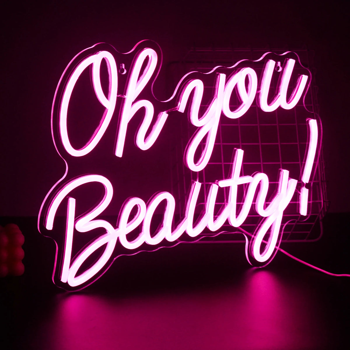 Oh You Beauty – LED-ljusskylt (5 V USB)