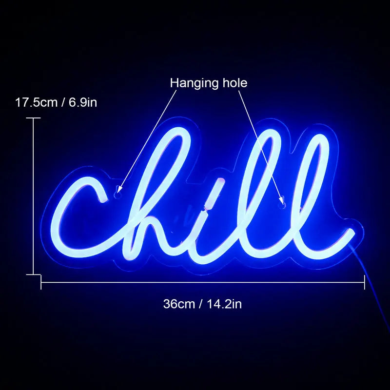Chill 5V USB LED Ljusskylt - Budgetvänlig