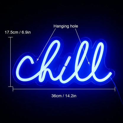 Chill 5V USB LED Ljusskylt - Budgetvänlig