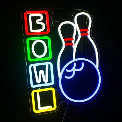 Bowling 5V USB LED Ljusskylt - Budgetvänlig
