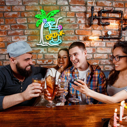 Beach Drink 5V USB LED Ljusskylt - Prisvärd