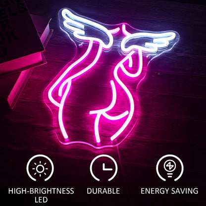 Ängel 5V USB LED Ljusskylt - Budgetvänlig