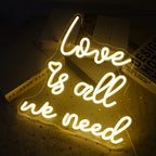 Love is all we need – LED-neonskylt (5 V USB)
