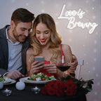 Love Is Brewing – LED-neonskylt (5 V USB)