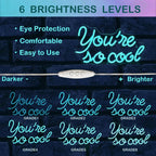 You're so cool – Isblå bokstäver – LED-neonskylt (5 V USB)