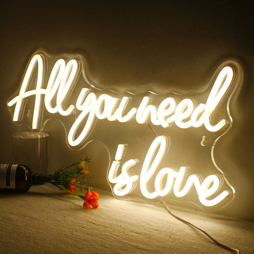 All You Need is Love 5V Mini USB LED Neonskylt - Budgetvänlig