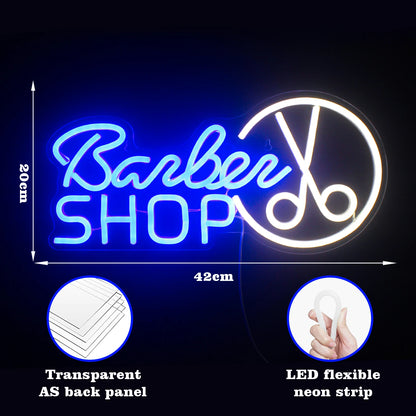 Barbershop 5V USB LED Ljusskylt - Prisvärd