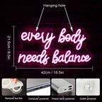 Every Body Needs Balance – LED-neonskylt (5 V USB)
