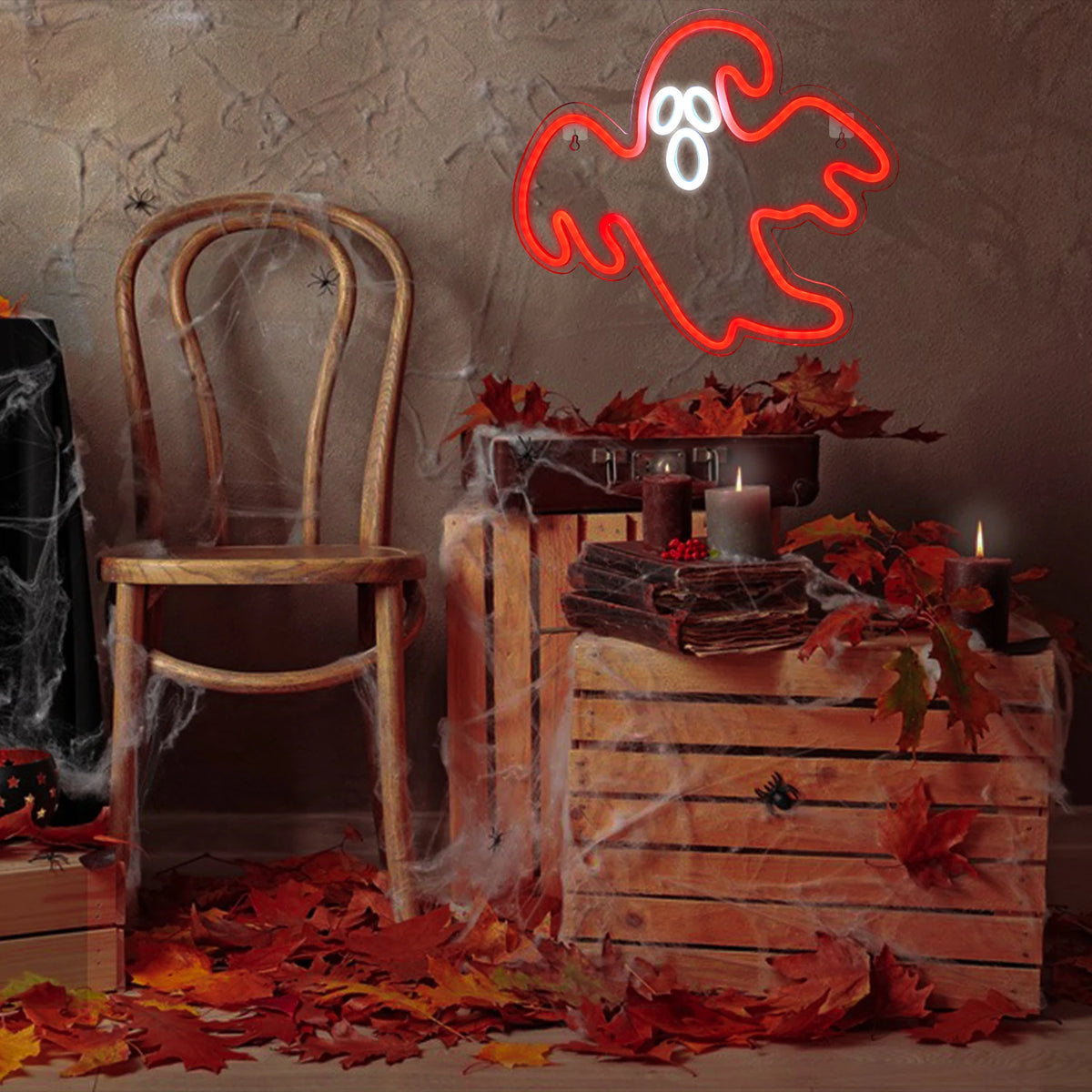 Halloweenmotiv – LED-neonskylt (5 V USB)