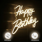 Happy Birthday – LED-neonskylt (5 V USB)