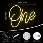 One – LED-neonskylt (5 V USB)