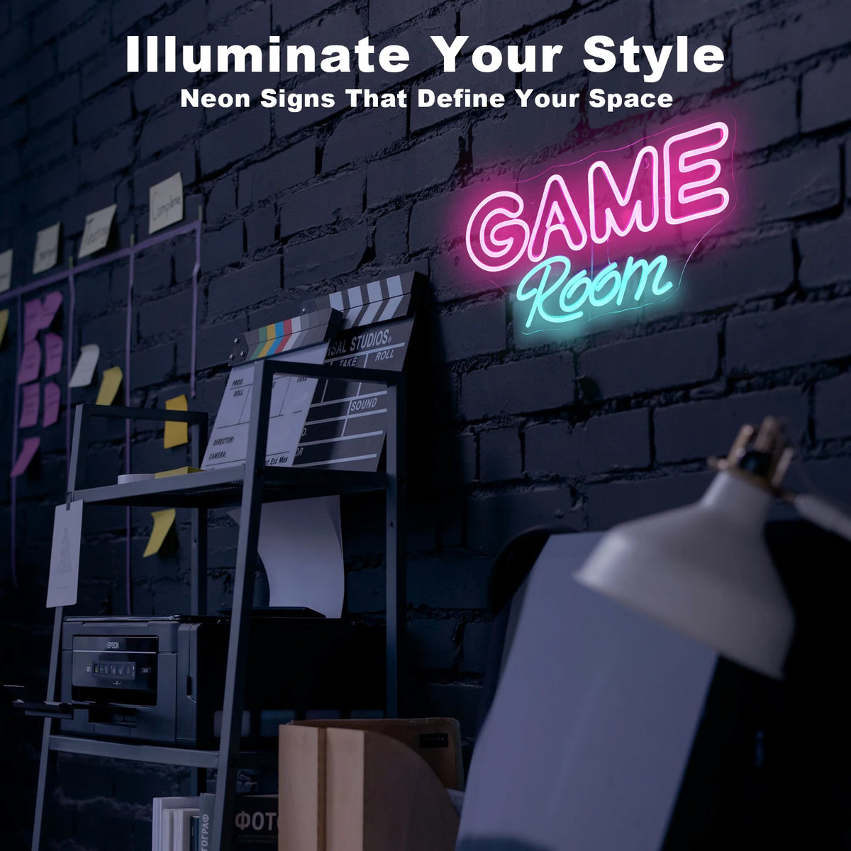 Game Room – LED-neonskylt (5 V USB)