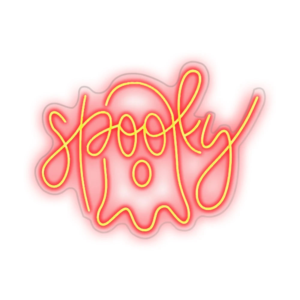 spooky – Spöke – LED-neonskylt (5 V USB)