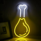 Kycklingklubba – LED-neonskylt (5 V USB)
