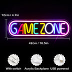 Colorful Game Zone – LED-neonskylt (5 V USB)