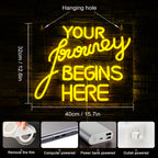 Your Journey Begins Here – LED-neonskylt (5 V USB)