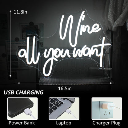 Vinälskare 5V USB LED Ljusskylt - Prisvärd